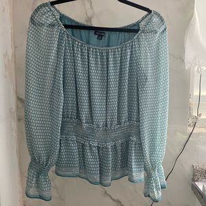 Long Sleeve Sheer Top Stretchy